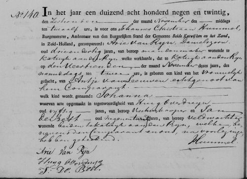 doop johanna 1829