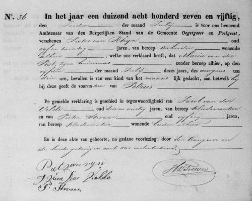 geboren petrus 1857