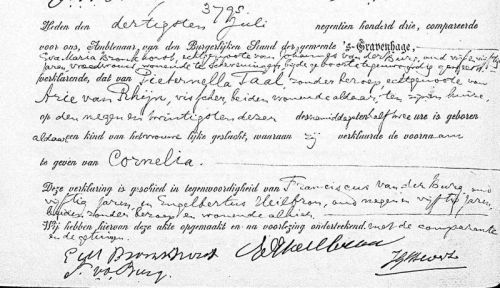 geb cornelia 1903