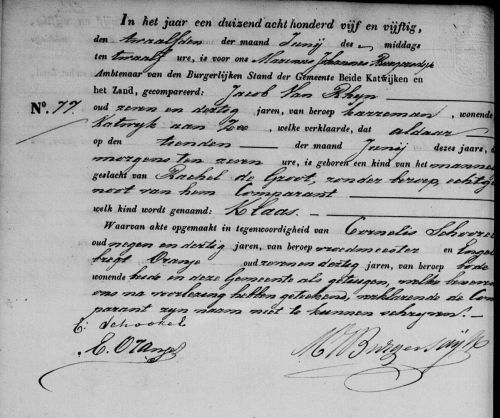 geb klaas 1855
