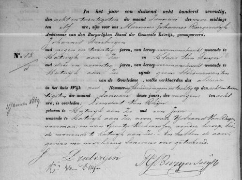 ov leendert 1869