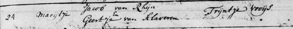 doop marijtje 1771