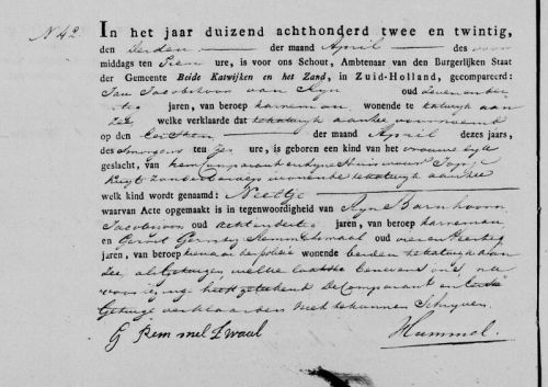 geb neeltje 1822