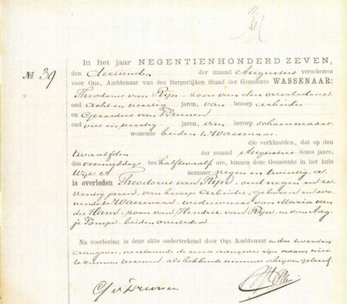 overlijden theodorus1827